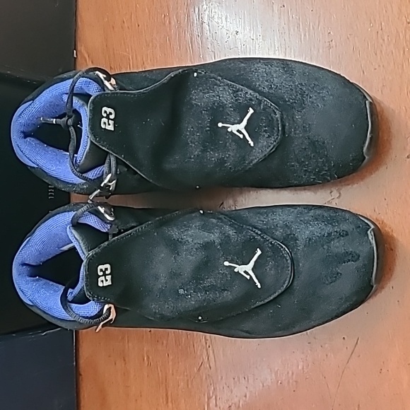 Air Jordan 18 Retro Black Sport Royal 2018 Mens Sneakers AA2494-007 Size 14 - Picture 2 of 16